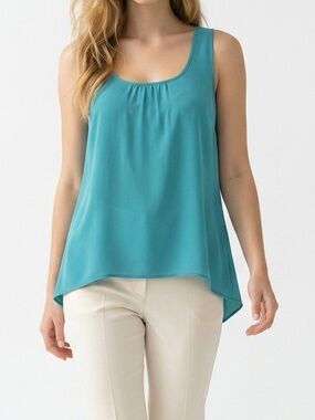 Current Affair Women's XL Blue Sleeveless Scoop Neck‎ Tank Top